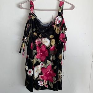 Off the shoulder floral blouse